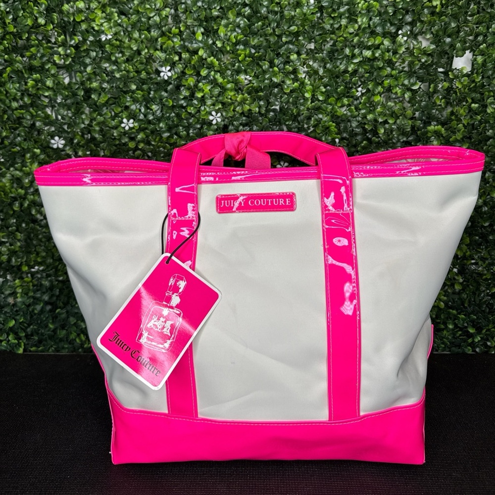 Pink and White Eau de Couture tote